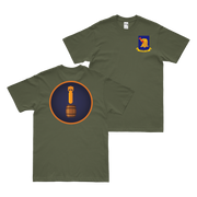Double-Sided 338th Bombardment Squadron T-Shirt Tactically Acquired Military Green Small 