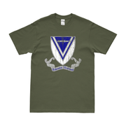 U.S. Army 33rd Infantry Regiment Logo Emblem T-Shirt Tactically Acquired Military Green Distressed Small