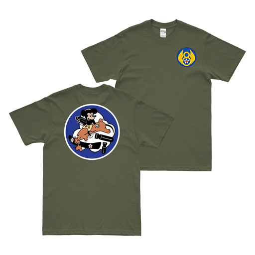 Double-Sided 349th Bombardment Squadron Emblem T-Shirt Tactically Acquired Military Green Small 