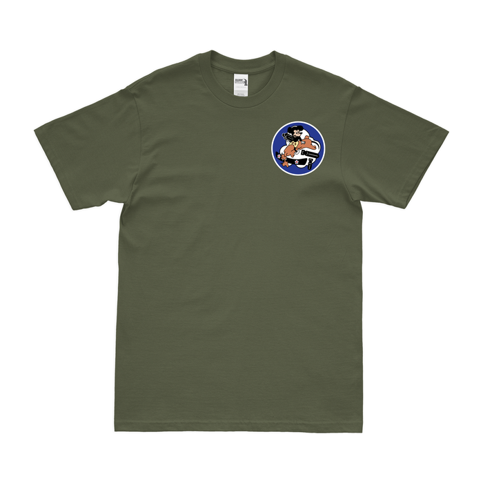 349th Bombardment Squadron, 100th BG Left Chest T-Shirt Tactically Acquired Military Green Small 