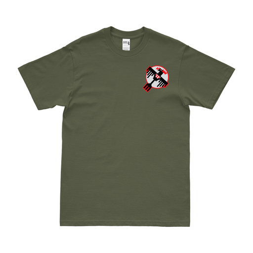 34th Bombardment Squadron Left Chest Emblem T-Shirt Tactically Acquired Military Green Small 