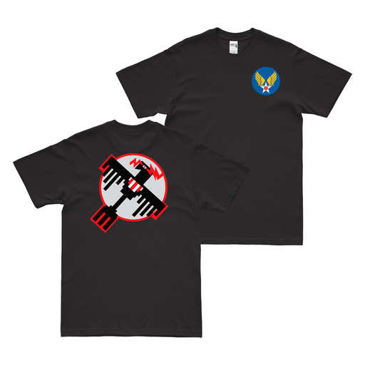 Double-Sided 34th Bombardment Squadron WW2 T-Shirt Tactically Acquired Black Small 