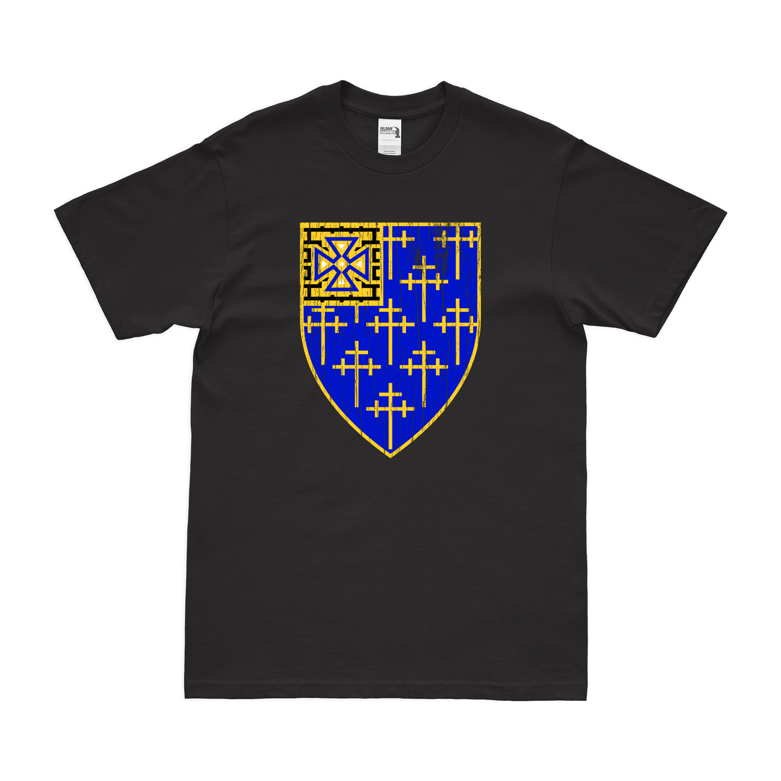 U.S. Army 34th Infantry Regiment Unit Logo Emblem T-Shirt Tactically Acquired Black Distressed Small