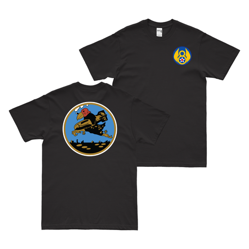 Double-Sided 351st Bombardment Squadron Logo WW2 AAF T-Shirt Tactically Acquired Black Small 