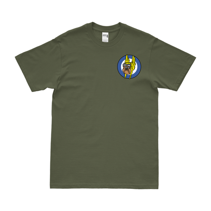 355th Fighter Squadron WW2 Left Chest Emblem T-Shirt Tactically Acquired Military Green Small 