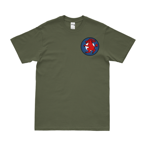 356th Fighter Squadron WW2 Left Chest Emblem T-Shirt Tactically Acquired Military Green Small 