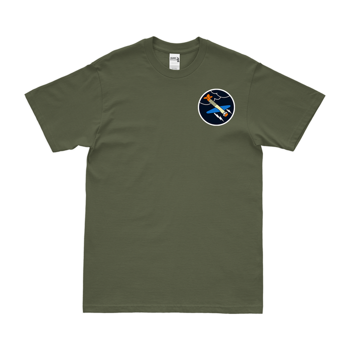 365th Fighter Squadron WW2 Left Chest Emblem T-Shirt Tactically Acquired Military Green Small 