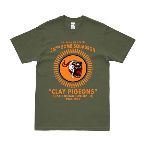 367th Bomb Squadron Commemorative WW2 Legacy T-Shirt Tactically Acquired Military Green Clean Small