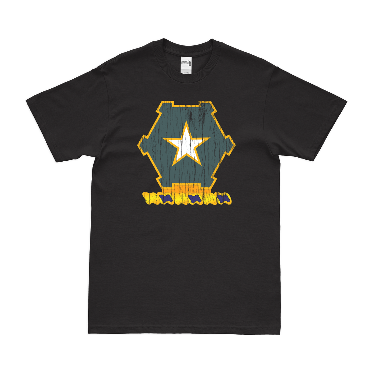 U.S. Army 36th Infantry Regiment Unit Logo Emblem T-Shirt Tactically Acquired Black Clean Small