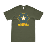 U.S. Army 36th Infantry Regiment Unit Logo Emblem T-Shirt Tactically Acquired Military Green Distressed Small