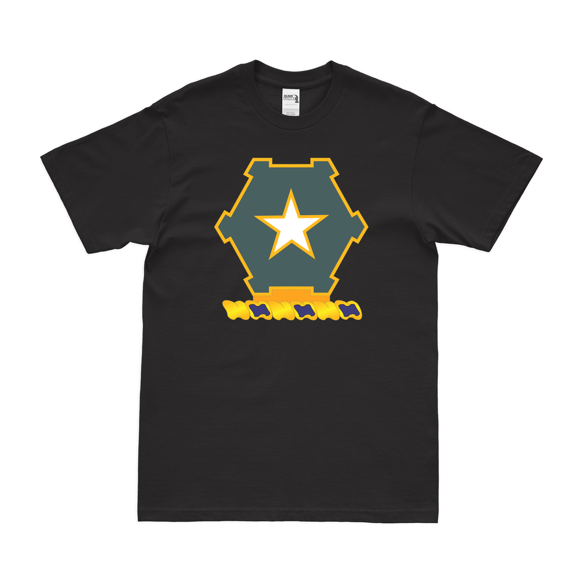 U.S. Army 36th Infantry Regiment Unit Logo Emblem T-Shirt Tactically Acquired Black Distressed Small