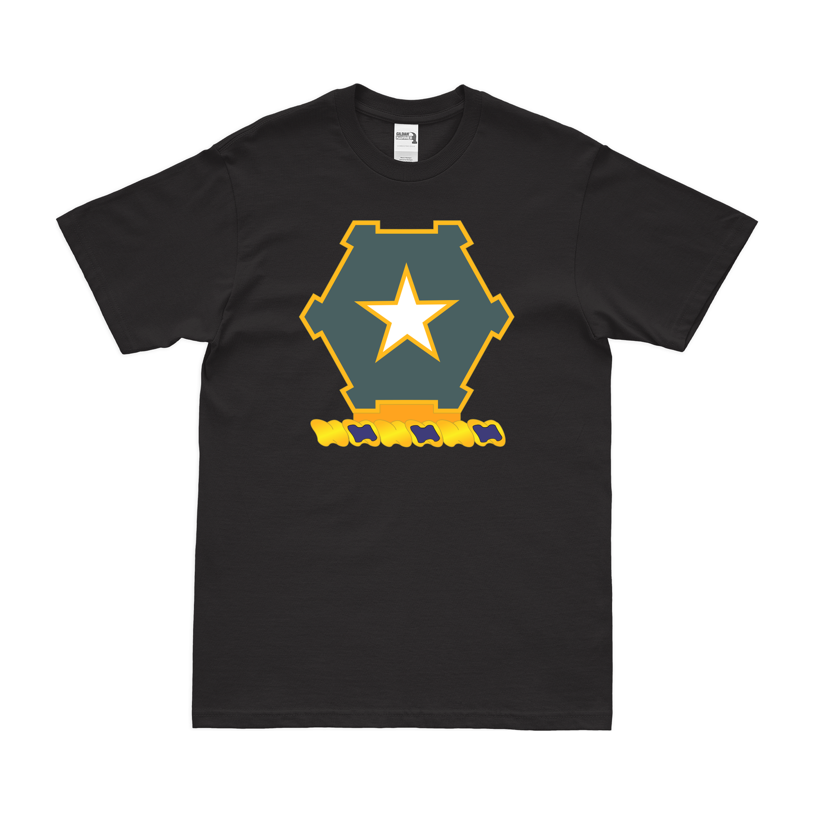 U.S. Army 36th Infantry Regiment Unit Logo Emblem T-Shirt Tactically Acquired Black Distressed Small