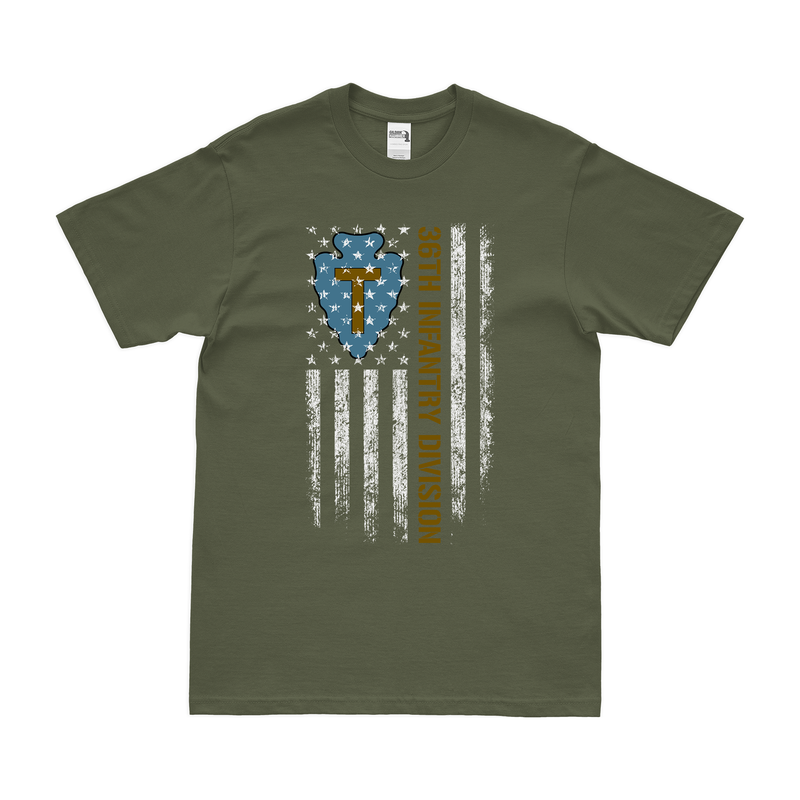 U.S. Army 36th Infantry Division American Flag T-Shirt
