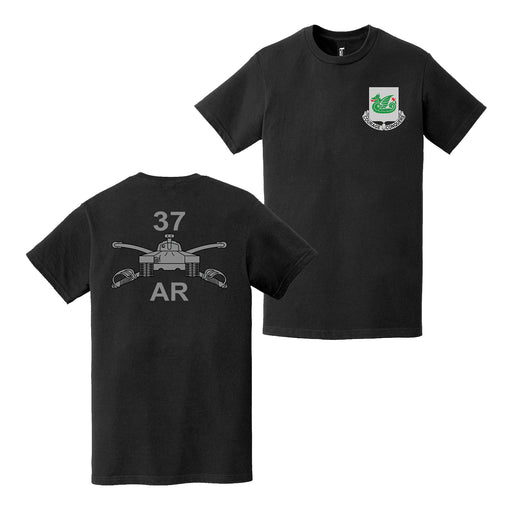 Double-Sided U.S. Army 37th Armor Regiment T-Shirt Tactically Acquired   