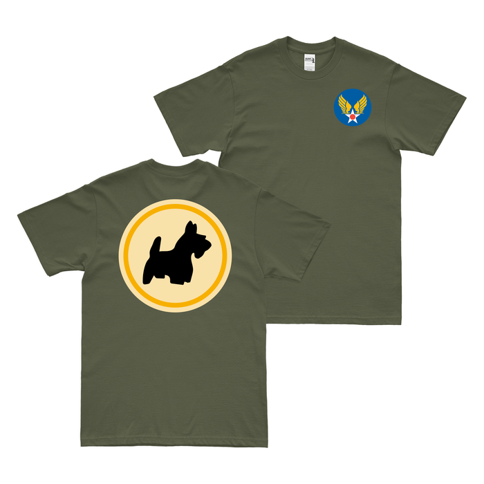 Double-Sided 372nd Bombardment Squadron WW2 T-Shirt Tactically Acquired Military Green Small 