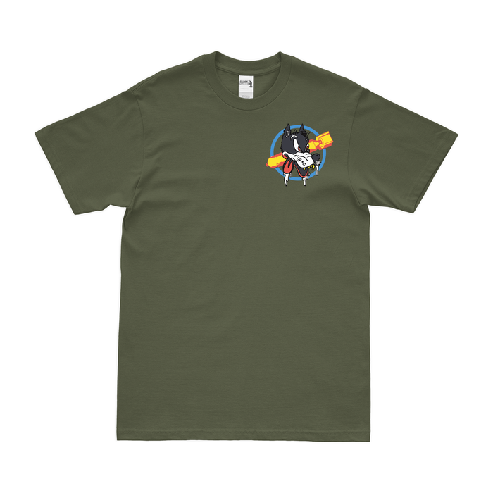 377th Bombardment Squadron Left Chest Emblem T-Shirt Tactically Acquired Military Green Small 