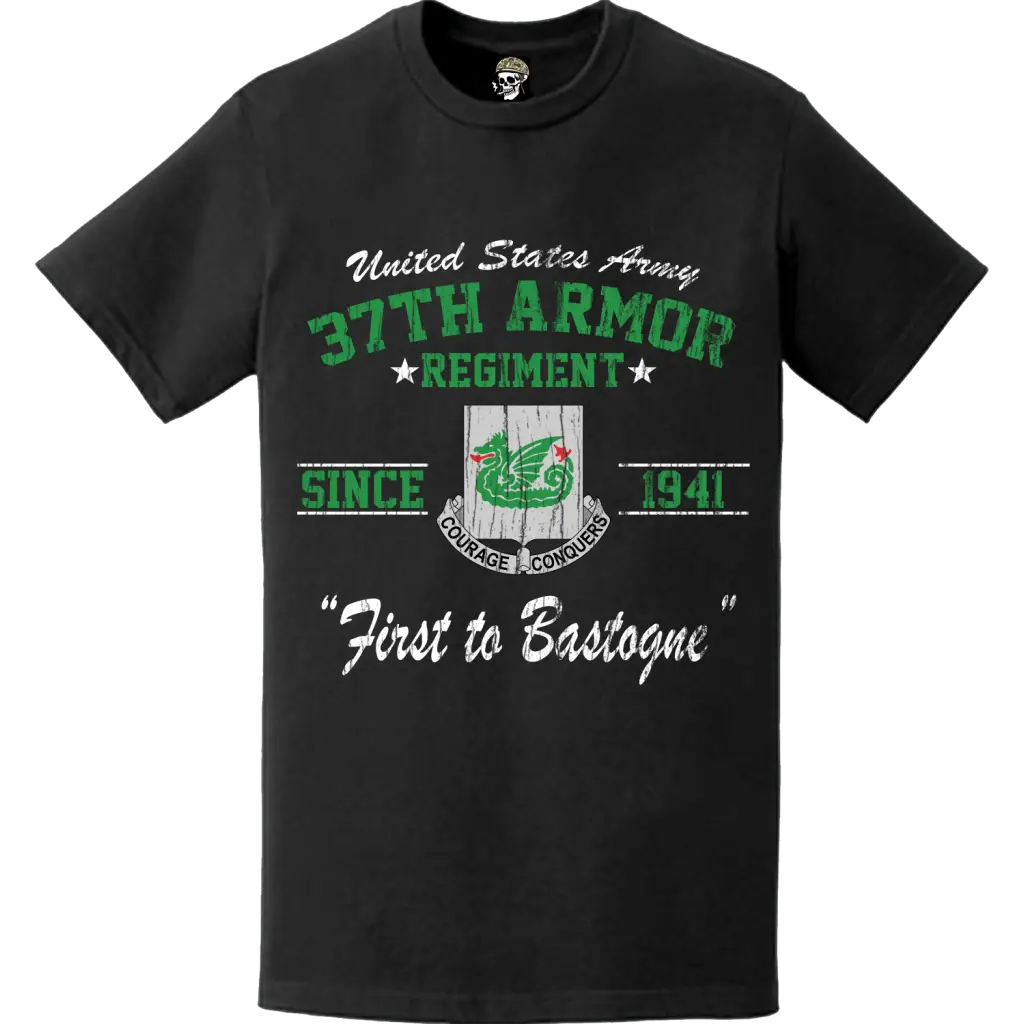 37th Armor Regiment Since 1941 U.S. Army Unit Legacy Distressed T-Shirt Tactically Acquired   