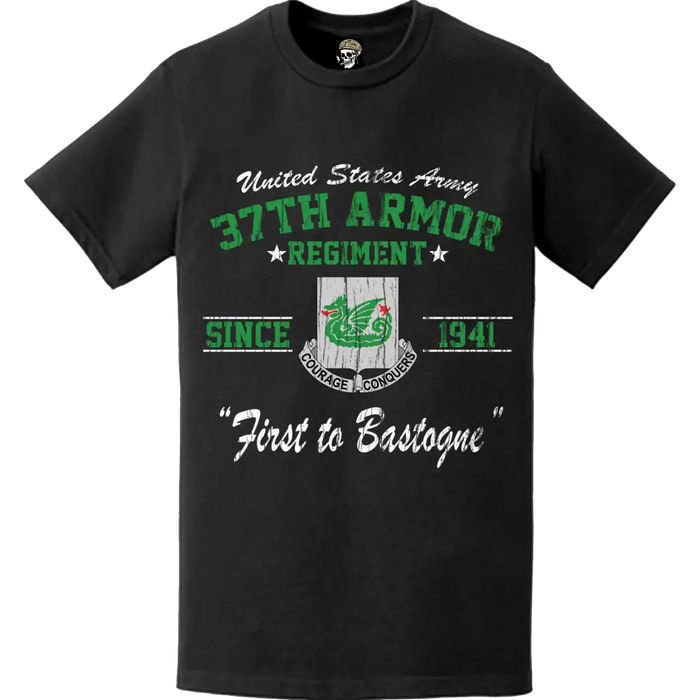37th Armor Regiment Since 1941 U.S. Army Unit Legacy Distressed T-Shirt Tactically Acquired   