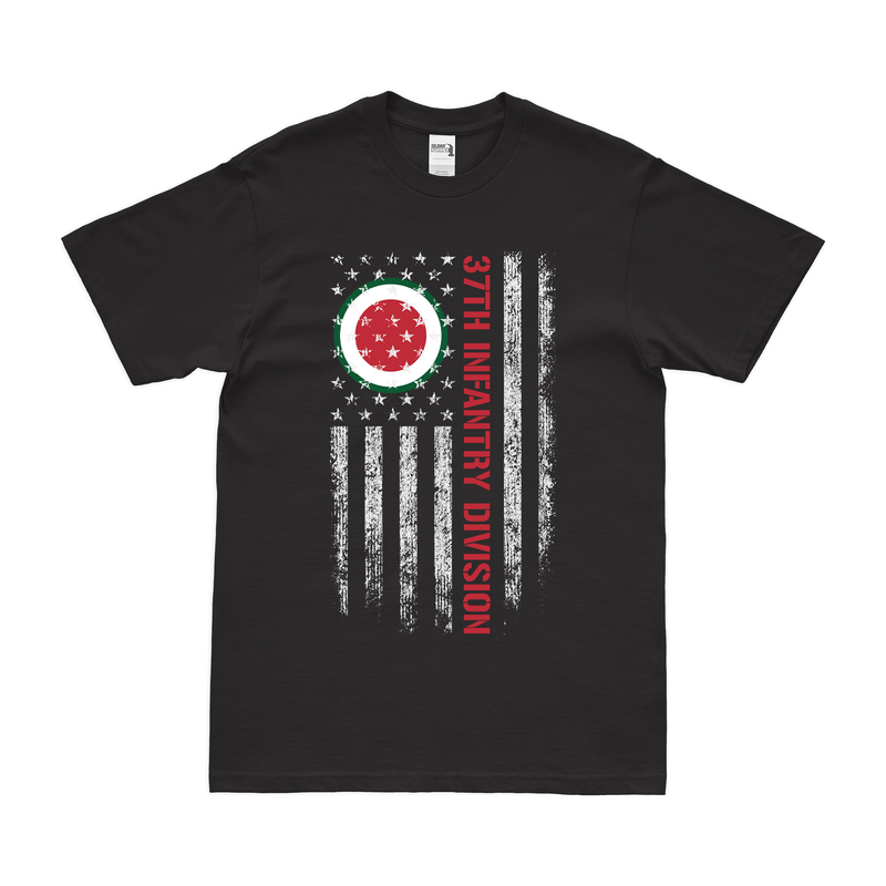 U.S. Army 37th Infantry Division American Flag T-Shirt