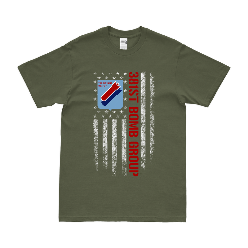 381st Bomb Squadron (Heavy) American Flag T-Shirt