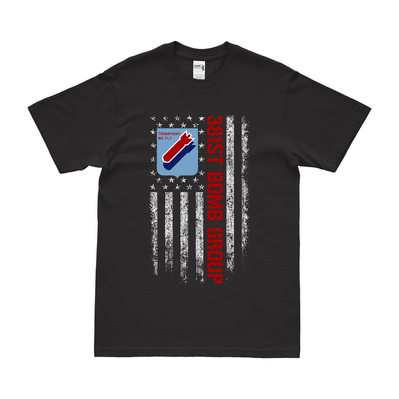 381st Bomb Squadron (Heavy) American Flag T-Shirt