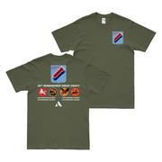 Double-Sided 381st Bomb Group Squadron Legacy T-Shirt Tactically Acquired Military Green Small 