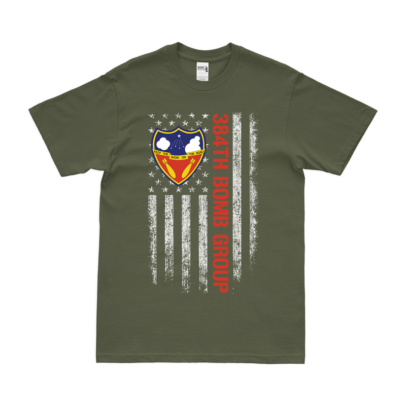 384th Bomb Group American Flag T-Shirt