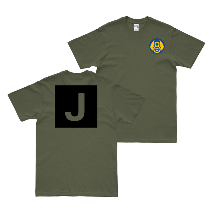 390th Bombardment Group Square-J Tail Code WW2 T-Shirt Tactically Acquired Military Green Small 