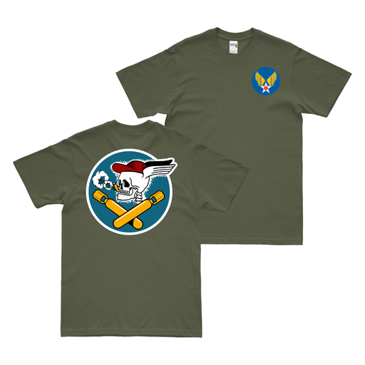 Double-Sided 394th Bomb Group USAAF T-Shirt Tactically Acquired Military Green Small 