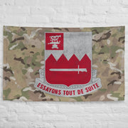397th Engineer Battalion Indoor Wall Flag Tactically Acquired   