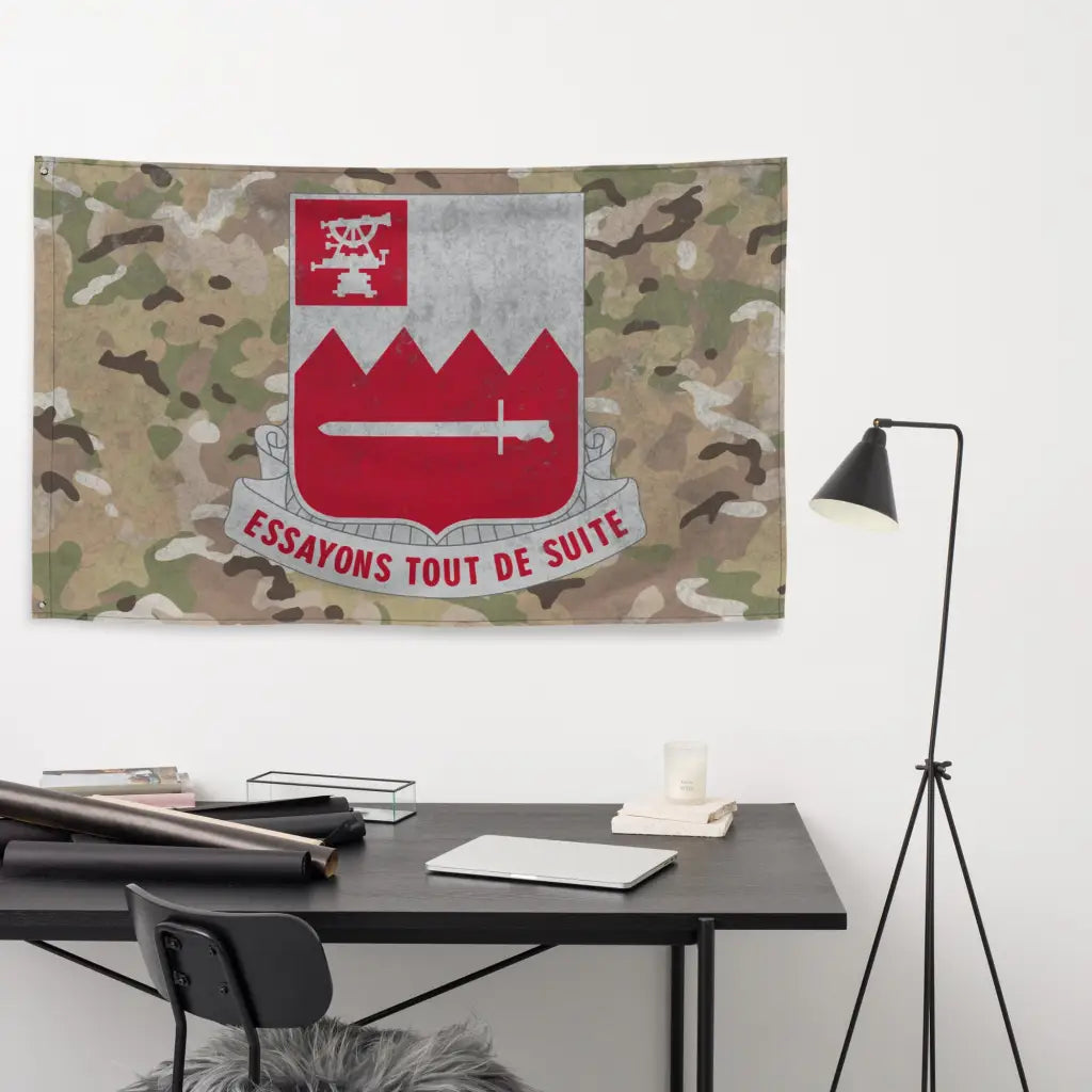 397th Engineer Battalion Indoor Wall Flag Tactically Acquired   
