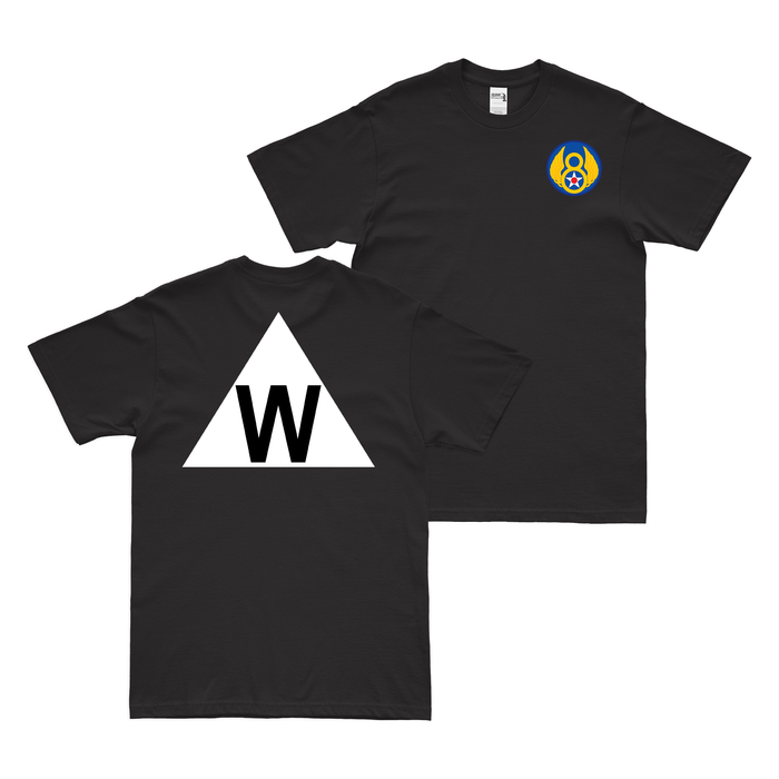 398th Bombardment Group Triangle-W Tail Code WW2 T-Shirt Tactically Acquired Black Small 