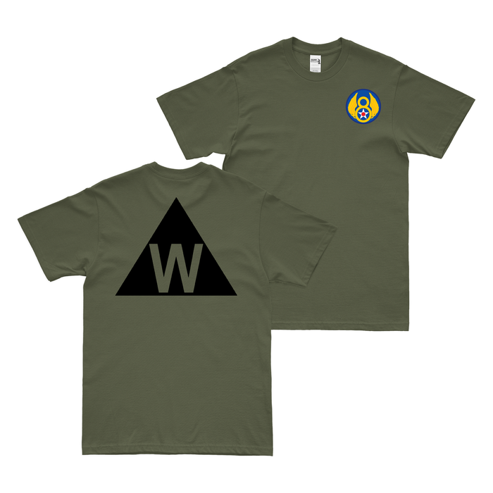 398th Bombardment Group Triangle-W Tail Code WW2 T-Shirt Tactically Acquired Military Green Small 