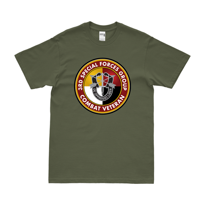 3rd Special Forces Group (3rd SFG) Combat Veteran T-Shirt Tactically Acquired Military Green Small 