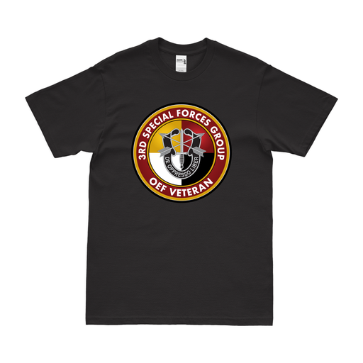 3rd Special Forces Group (3rd SFG) OEF Veteran T-Shirt Tactically Acquired Black Small 