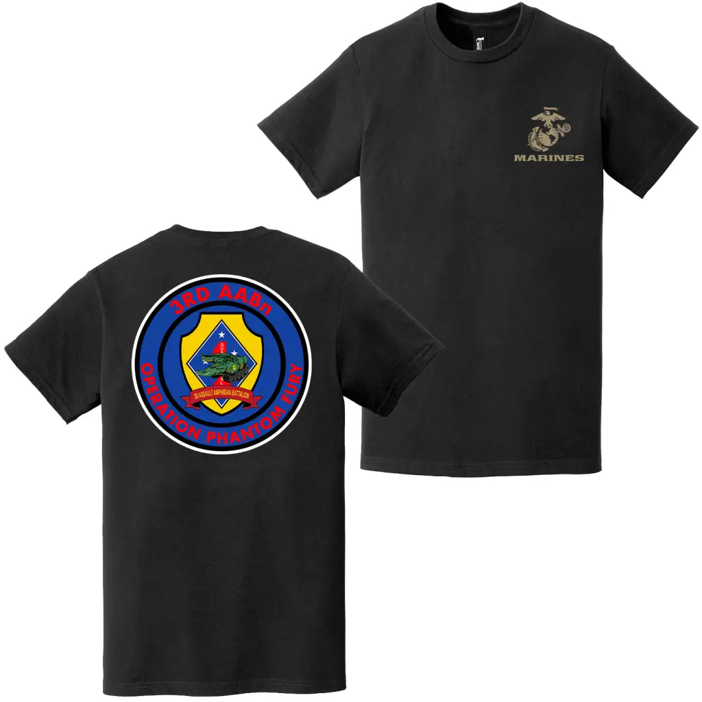 Double-Sided 3rd AABn Operation Phantom Fury T-Shirt Tactically Acquired   
