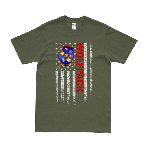 3rd Light Armored Recon 3d LAR American Flag T-Shirt Tactically Acquired Military Green Small 