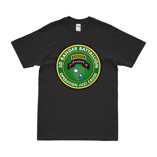 3d Ranger Battalion Operation Just Cause T-Shirt Tactically Acquired Black Clean Small