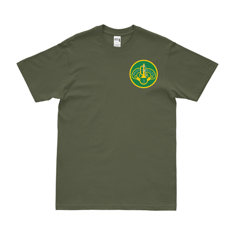 3d Cavalry Regiment SSI Left Chest Emblem T-Shirt