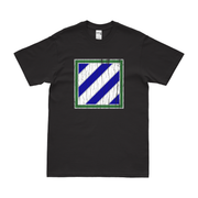 3rd Infantry Division CSIB T-Shirt Tactically Acquired Black Distressed Small