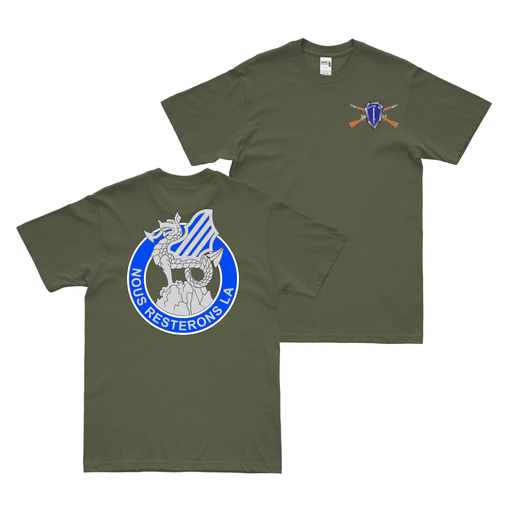 Double-Sided 3rd Infantry Division DUI T-Shirt Tactically Acquired Small Military Green 