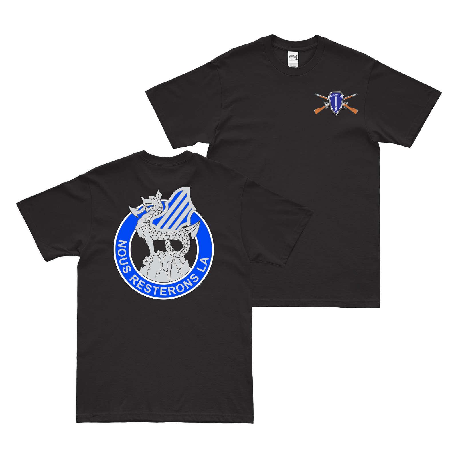 Double-Sided 3rd Infantry Division DUI T-Shirt Tactically Acquired Small Black 