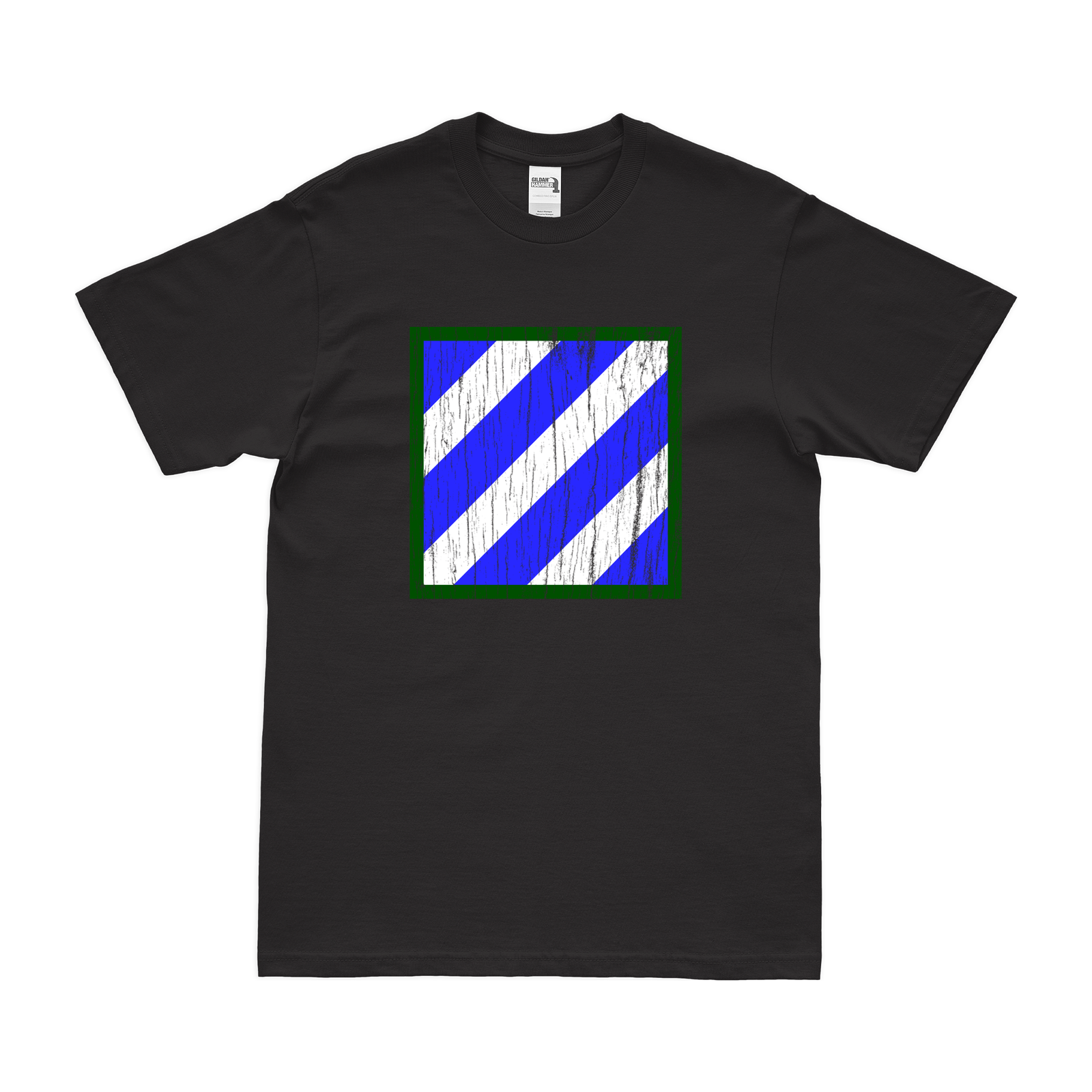 3rd Infantry Division SSI T-Shirt Tactically Acquired Black Distressed Small