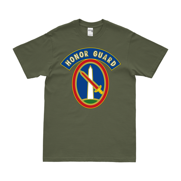 U.S. Army 3rd Infantry Regiment Unit Logo Emblem T-Shirt Tactically Acquired Military Green Clean Small