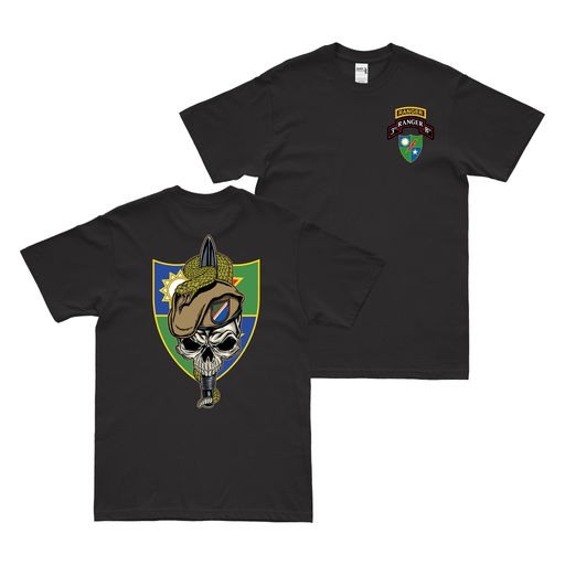 Double-Sided 3rd Ranger Battalion Snake Eaters T-Shirt Tactically Acquired Black Small 