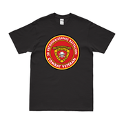 3rd Recon Bn Combat Veteran T-Shirt Tactically Acquired Black Clean Small