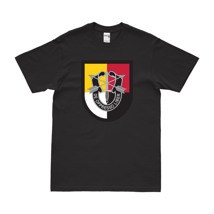 3rd Special Forces Group (3rd SFG) Beret Flash T-Shirt Tactically Acquired Black Clean Small