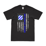 3rd Infantry Division American Flag T-Shirt Tactically Acquired Black Small 