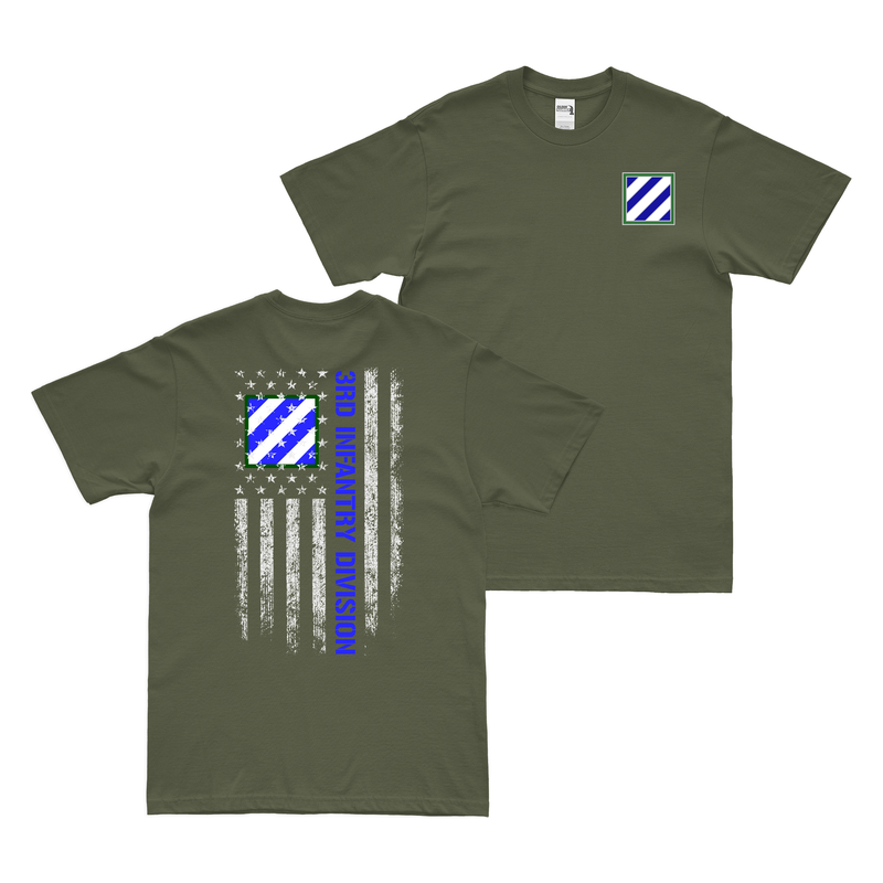 Double-Sided 3rd Infantry Division American Flag T-Shirt