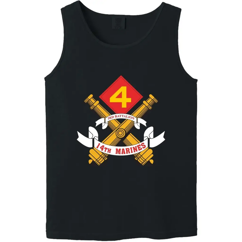 3rd Battalion, 14th Marines (3/14) Unit Logo Emblem Tank Top